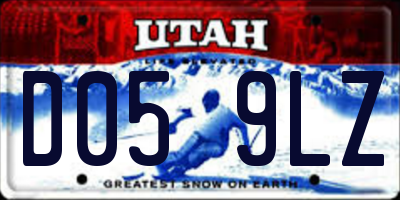 UT license plate D059LZ