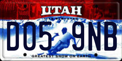 UT license plate D059NB