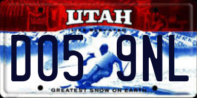 UT license plate D059NL