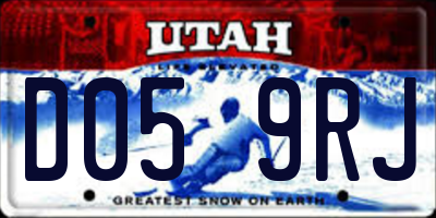 UT license plate D059RJ