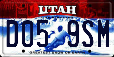 UT license plate D059SM