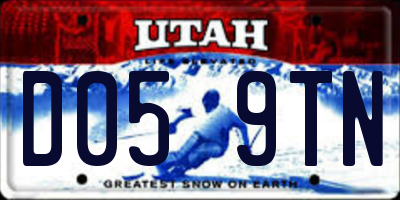 UT license plate D059TN