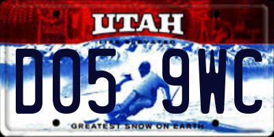 UT license plate D059WC