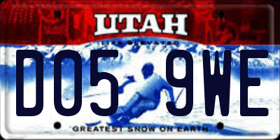 UT license plate D059WE
