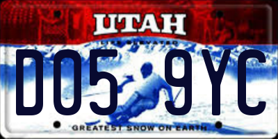 UT license plate D059YC