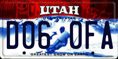 UT license plate D060FA