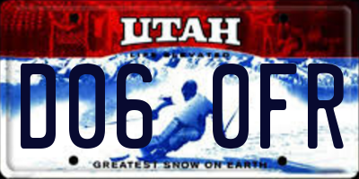 UT license plate D060FR