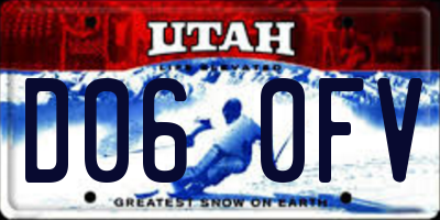 UT license plate D060FV