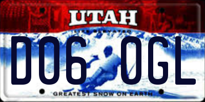 UT license plate D060GL