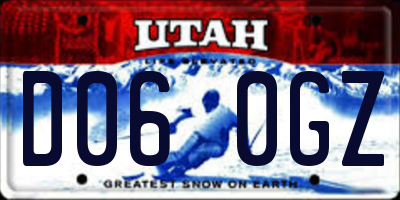 UT license plate D060GZ
