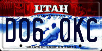 UT license plate D060KC