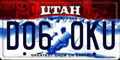 UT license plate D060KU