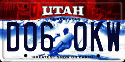 UT license plate D060KW