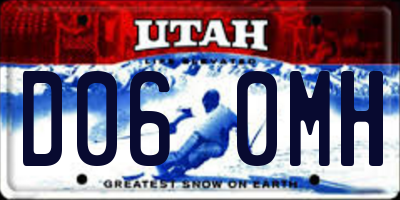 UT license plate D060MH