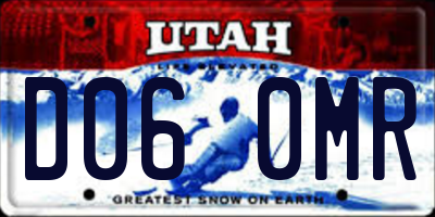 UT license plate D060MR