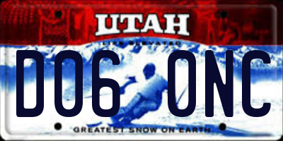 UT license plate D060NC