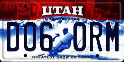 UT license plate D060RM