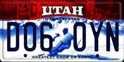 UT license plate D060YN