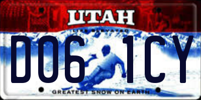 UT license plate D061CY