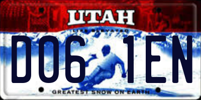 UT license plate D061EN