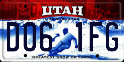 UT license plate D061FG