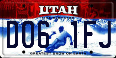 UT license plate D061FJ