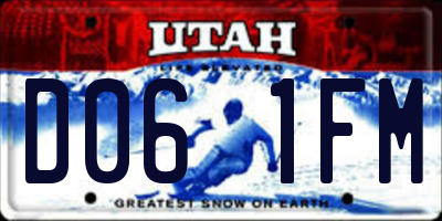 UT license plate D061FM