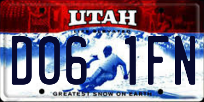 UT license plate D061FN