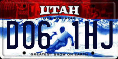 UT license plate D061HJ