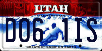 UT license plate D061IS
