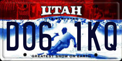 UT license plate D061KQ