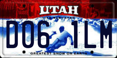 UT license plate D061LM