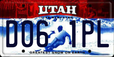 UT license plate D061PL