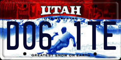 UT license plate D061TE