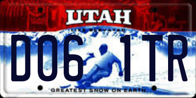 UT license plate D061TR