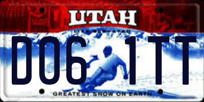 UT license plate D061TT