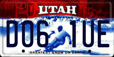 UT license plate D061UE
