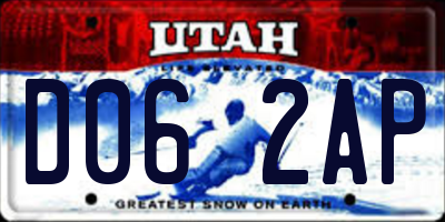 UT license plate D062AP