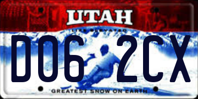 UT license plate D062CX