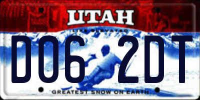 UT license plate D062DT