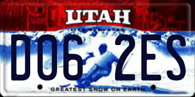 UT license plate D062ES