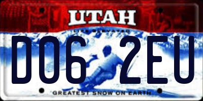 UT license plate D062EU