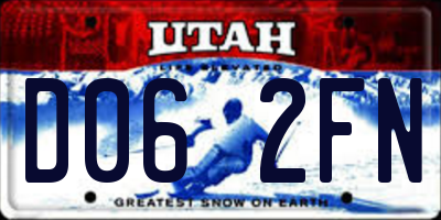 UT license plate D062FN