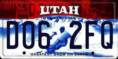 UT license plate D062FQ