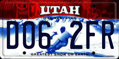 UT license plate D062FR