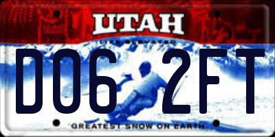 UT license plate D062FT