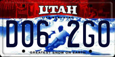 UT license plate D062GO