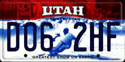 UT license plate D062HF