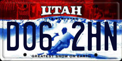 UT license plate D062HN