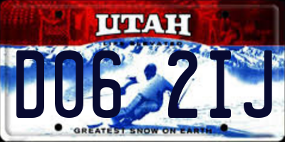 UT license plate D062IJ
